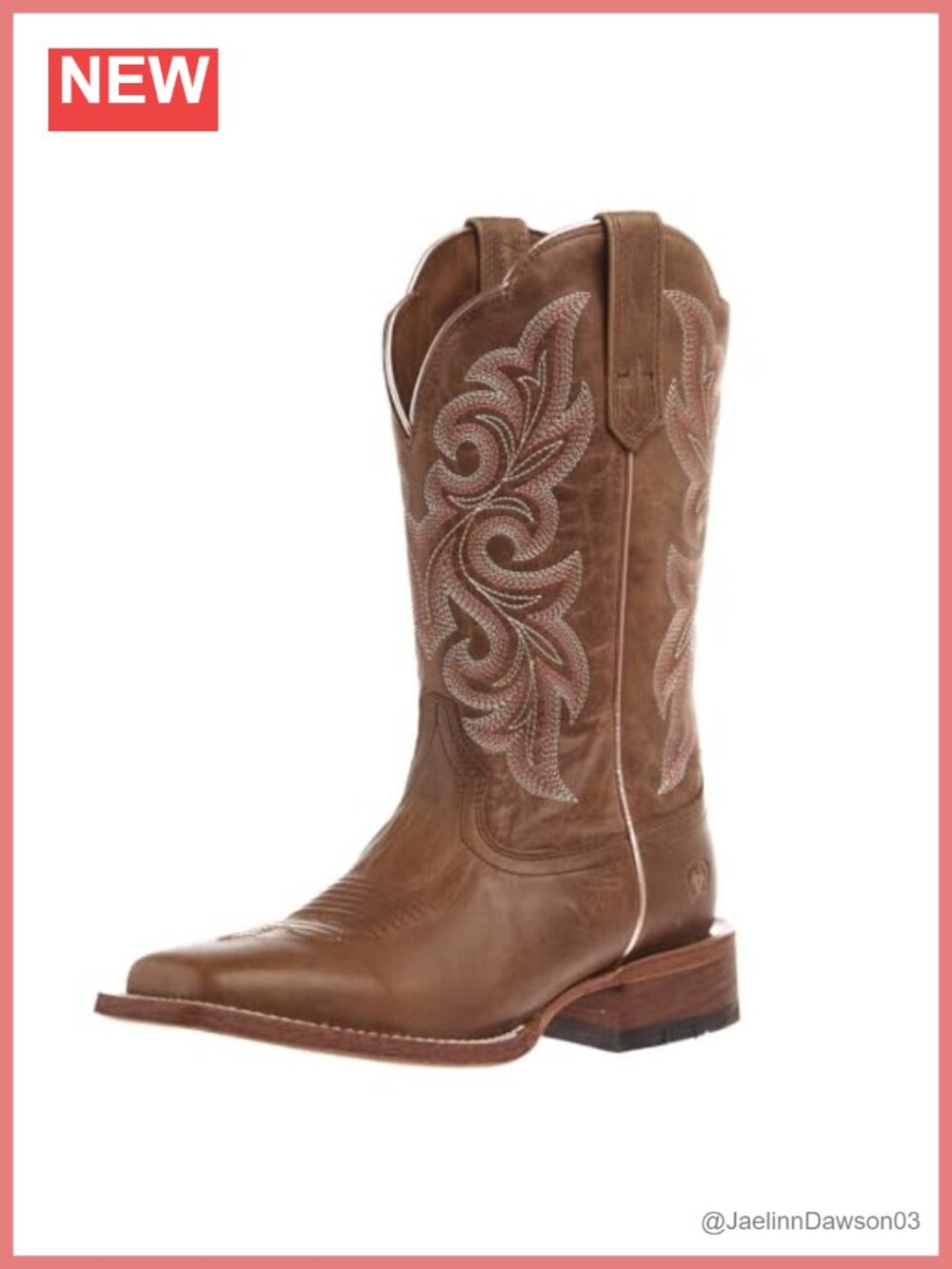 Women's Leather Western Boot Square Toe Pull-On Knee High